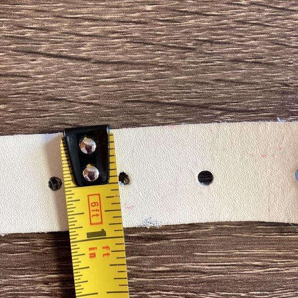 Vintage Women’s Medium Western Belt White & Silver - Picture 13 of 16